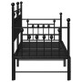 Estructura de cama tipo diván con cama nido negra 75x190 cm de acero | Foro24.es | Tu tienda online para hogar, jardín y más Foro24.es