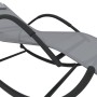 Rocking lounge chairs 2 units steel and gray textilene by vidaXL, Loungers - Ref: Foro24-318133, Price: 178,89 €, Discount: %