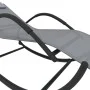 Rocking lounge chairs 2 units steel and gray textilene by vidaXL, Loungers - Ref: Foro24-318133, Price: 176,89 €, Discount: %