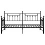 Estructura de cama daybed  con cama nido negra 90x190 cm de acero | Foro24.es | Tu tienda online para hogar, jardín y más Foro24.es