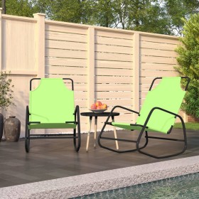 Rocking lounger 2 units in steel and green textilene by vidaXL, Loungers - Ref: Foro24-318143, Price: 104,08 €, Discount: %