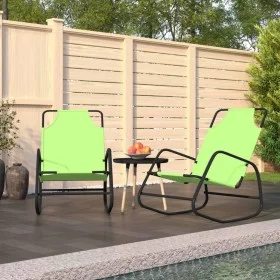 Rocking lounger 2 units in steel and green textilene by vidaXL, Loungers - Ref: Foro24-318143, Price: 111,73 €, Discount: %