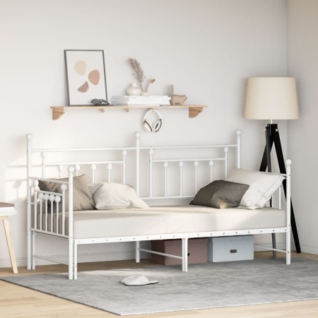 Estructura de cama día  con cama nido blanca 75x190 cm de acero | Foro24.es | Tu tienda online para hogar, jardín y más Foro24.es