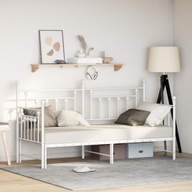 Cama Daybed Blanca con Cama Supletoria 80x200 cm de Acero von , Betten und Lattenroste - Ref: Foro24-42002678, Preis: 176,31 ...