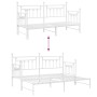 Estructura de cama día  con cama nido blanca 75x190 cm de acero | Foro24.es | Tu tienda online para hogar, jardín y más Foro24.es