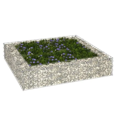 Gabionenbett aus verzinktem Stahl, 100 x 100 x 20 cm von vidaXL, Töpfe und Pflanzgefäße - Ref: Foro24-151311, Preis: 36,92 €,...