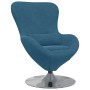 Sillón Huevo de Terciopelo Azul