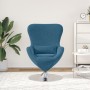 Sillón Huevo de Terciopelo Azul