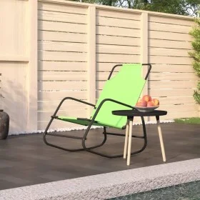 Steel and green textilene rocking lounger by vidaXL, Loungers - Ref: Foro24-318127, Price: 60,29 €, Discount: %