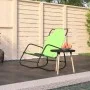 Steel and green textilene rocking lounger by vidaXL, Loungers - Ref: Foro24-318127, Price: 61,04 €, Discount: %