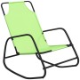 Steel and green textilene rocking lounger by vidaXL, Loungers - Ref: Foro24-318127, Price: 61,04 €, Discount: %