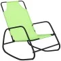 Steel and green textilene rocking lounger by vidaXL, Loungers - Ref: Foro24-318127, Price: 61,04 €, Discount: %