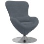 Sillón Huevo VidaXL en Terciopelo Gris Oscuro by , Armchairs - Ref: Foro24-42002725, Price: 168,17 €, Discount: %