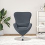 Sillón Huevo VidaXL en Terciopelo Gris Oscuro by , Armchairs - Ref: Foro24-42002725, Price: 168,17 €, Discount: %