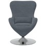 Sillón Huevo VidaXL en Terciopelo Gris Oscuro by , Armchairs - Ref: Foro24-42002725, Price: 168,17 €, Discount: %