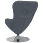 Sillón Huevo VidaXL en Terciopelo Gris Oscuro by , Armchairs - Ref: Foro24-42002725, Price: 168,17 €, Discount: %