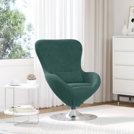 Sillón Huevo  de Terciopelo Verde Oscuro | Foro24.es | Tu tienda online para hogar, jardín y más Foro24.es