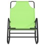 Steel and green textilene rocking lounger by vidaXL, Loungers - Ref: Foro24-318127, Price: 61,04 €, Discount: %