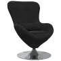 Sillón Huevo de terciopelo negro de , Sillones - Ref: Foro24-42002730, Precio: 154,93 €