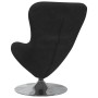 Sillón Huevo de terciopelo negro de , Sillones - Ref: Foro24-42002730, Precio: 154,93 €