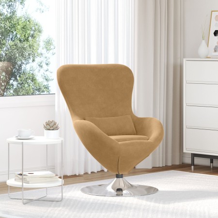 Sillón Huevo de terciopelo marrón | Foro24.es | Tu tienda online para hogar, jardín y más Foro24.es