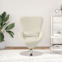 Sillón Huevo de Terciopelo Cremoso