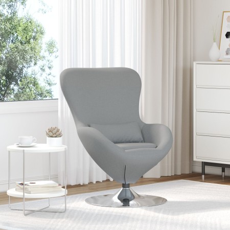 Sillón Huevo VidaXL Gris Claro de Tela | Foro24.es | Tu tienda online para hogar, jardín y más Foro24.es