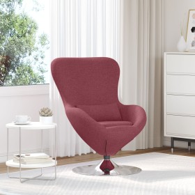 Sillón Huevo Rojo Vino Tela
