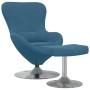 Sillón Huevo  con reposapiés de terciopelo azul | Foro24.es | Tu tienda online para hogar, jardín y más Foro24.es