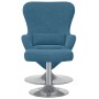 Sillón Huevo  con reposapiés de terciopelo azul | Foro24.es | Tu tienda online para hogar, jardín y más Foro24.es