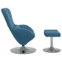 Sillón Huevo  con reposapiés de terciopelo azul | Foro24.es | Tu tienda online para hogar, jardín y más Foro24.es