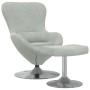 Sillón Huevo  con reposapiés de terciopelo gris claro | Foro24.es | Tu tienda online para hogar, jardín y más Foro24.es