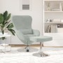 Sillón Huevo  con reposapiés de terciopelo gris claro | Foro24.es | Tu tienda online para hogar, jardín y más Foro24.es