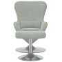 Sillón Huevo  con reposapiés de terciopelo gris claro | Foro24.es | Tu tienda online para hogar, jardín y más Foro24.es