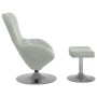 Sillón Huevo  con reposapiés de terciopelo gris claro | Foro24.es | Tu tienda online para hogar, jardín y más Foro24.es