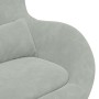 Sillón Huevo  con reposapiés de terciopelo gris claro | Foro24.es | Tu tienda online para hogar, jardín y más Foro24.es