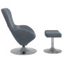 Sillón Huevo con Reposapiés de Terciopelo Gris Oscuro | Foro24.es | Tu tienda online para hogar, jardín y más Foro24.es