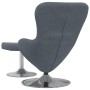Sillón Huevo con Reposapiés de Terciopelo Gris Oscuro | Foro24.es | Tu tienda online para hogar, jardín y más Foro24.es