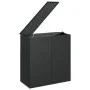Black PE rattan garden cushion chest 100x49x103.5 cm by vidaXL, Outdoor storage boxes - Ref: Foro24-317223, Price: 229,33 €, ...