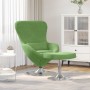 Sillón Huevo  con reposapiés de terciopelo verde claro | Foro24.es | Tu tienda online para hogar, jardín y más Foro24.es