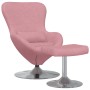 Sillón Huevo con Reposapiés de Terciopelo Rosa | Foro24.es | Tu tienda online para hogar, jardín y más Foro24.es