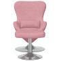 Sillón Huevo con Reposapiés de Terciopelo Rosa | Foro24.es | Tu tienda online para hogar, jardín y más Foro24.es