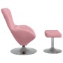 Sillón Huevo con Reposapiés de Terciopelo Rosa | Foro24.es | Tu tienda online para hogar, jardín y más Foro24.es