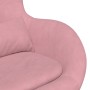 Sillón Huevo con Reposapiés de Terciopelo Rosa | Foro24.es | Tu tienda online para hogar, jardín y más Foro24.es