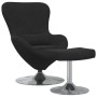 Sillón Huevo con Reposapiés de Terciopelo Negro | Foro24.es | Tu tienda online para hogar, jardín y más Foro24.es