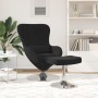 Sillón Huevo con Reposapiés de Terciopelo Negro | Foro24.es | Tu tienda online para hogar, jardín y más Foro24.es