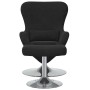 Sillón Huevo con Reposapiés de Terciopelo Negro | Foro24.es | Tu tienda online para hogar, jardín y más Foro24.es