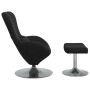 Sillón Huevo con Reposapiés de Terciopelo Negro | Foro24.es | Tu tienda online para hogar, jardín y más Foro24.es