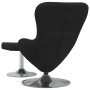 Sillón Huevo con Reposapiés de Terciopelo Negro | Foro24.es | Tu tienda online para hogar, jardín y más Foro24.es