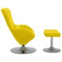 Sillón Huevo  con reposapiés de terciopelo amarillo | Foro24.es | Tu tienda online para hogar, jardín y más Foro24.es